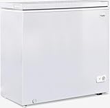 TABU 10 Cu Ft Chest Deep Freezer, Large Chest Freezer with 7 Level Adjustable Temperature,Compact Freestanding Top-opening Deep Freezer with Removable Storage Basket, White