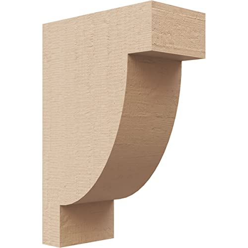 2"W x 4"D x 6"H Classic Alpine Rough Cedar Woodgrain TimberThane Corbel, Primed Tan