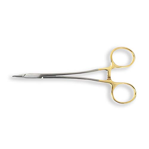Cynamed TC Sarot Needle/Suture Holder Driver with Tungsten Carbide Inserts and Gold Rings - Premium Grade Instrument (6 in.)