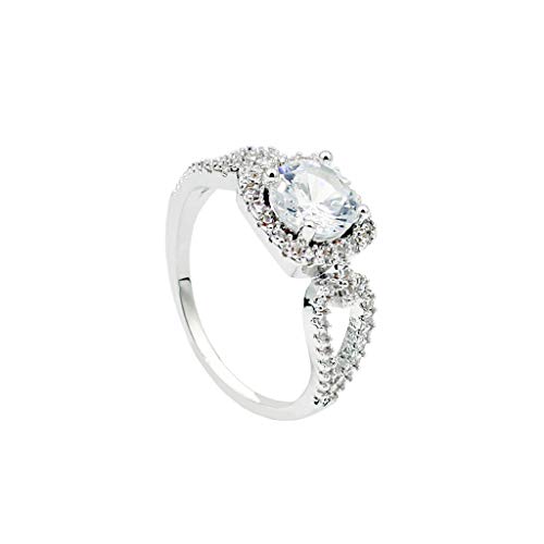 Anéis femininos Weite de diamante geométricos quadrados cravejados de zircônia, presente perfeito pa