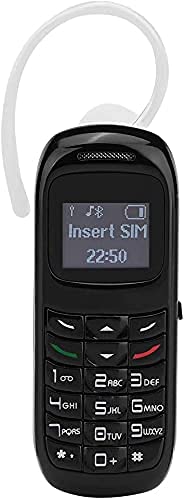 MiRUSI GSM Bluetooth Mini Téléphones Mobiles Combiné Bluetooth Téléphone Écouteur Dialer Support Nano Carte SIM BM70 (Noir)