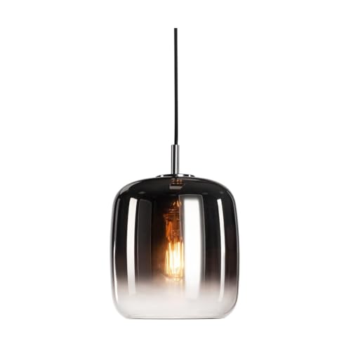 SLV 1003004 Suspension PANTILO 20 Salon, éclairage d'intérieur, Lampe Suspendue de Salle à Manger, LED, plafonnier/E27 15W chromé, Verre 20 cm Ø