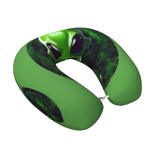 Almohada de Viaje con Diseño Verde y Espuma Viscoelástica miniatura 2