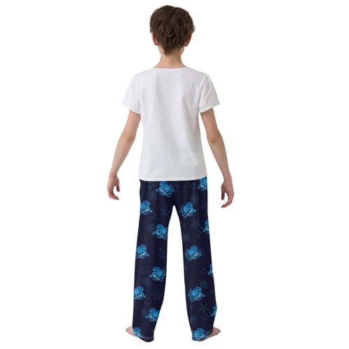 ZZXXB Octopus Bubble Boys Long Pants Soft Trousers Elastic Waist Kids Lounge Bottoms with Pockets S-XL3