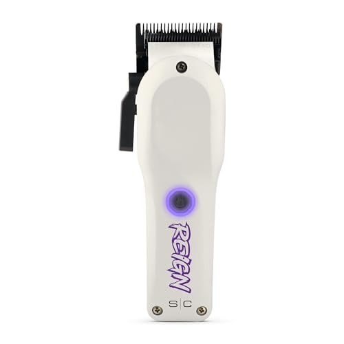 Stylecraft Reign Professional Hair Clipper with Brushless Motor USB-C Rechargeable Black Diamond Echo Taper Blade