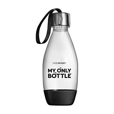 SodaStream My Only Bottle 500 ml Reusable BPA Free Water Bottle for Carbonating, Dishwasher Safe and UV Resistant Multi Use - Black Cover