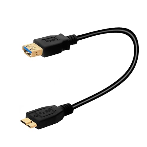 BIGtec Micro USB 3.0 Kabel OTG Adapter Datenkabel Datenübertragung 20cm vergoldet Handy Smartphone Tablet Smart TV Drucker Mäuse Tastaturen Festplattengehäuse HDD Adapter-Kabel (On-The-go)