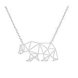 NOUMANDA Cute Polar Bear Pendant Necklace Delicate Bear Nature Animal Elements Fashion Jewelry Gifts (Silver)