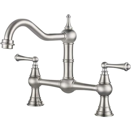 Robinet de cuisine pont anti-calcaire laiton avec jet latéral