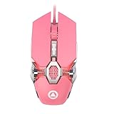 Souris de jeu informatique : est utilisée pour des coussinets de pied lisses et élargis, qui sont durables et résistants à l'usure, se déplace en douceur et fonctionne avec précision, souris à 7 touches