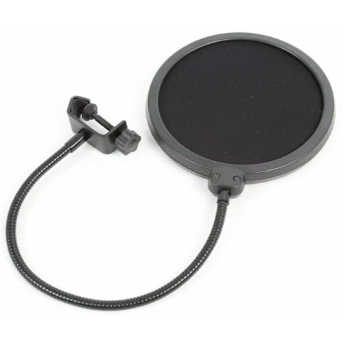 Vonyx M06 - Filtre Microphone Anti-Pop 15cm, Réglable, Idéal pour Microphone de Studio