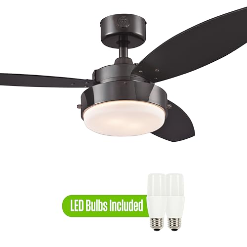 Image of Westinghouse 7221500 Alloy LED Ceiling Fan with Light, 42-Inch, Gun Metal