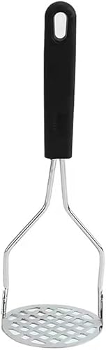 Triturador de patatas con mango antideslizante, herramienta de cocina de acero inoxidable para papas, batatas, frijoles, verduras, frutas, alimentos