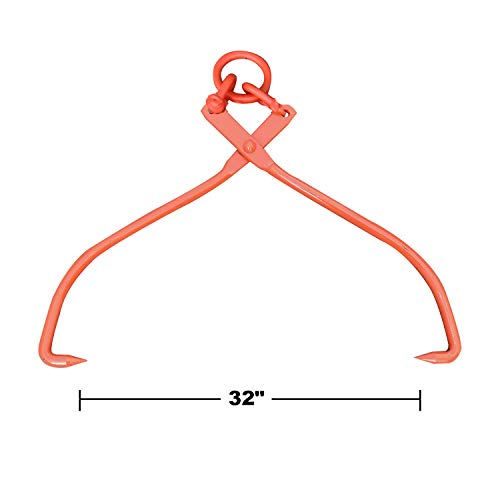 32" Skidding Tongs Log Lifting / Dragging Steel Tongs Log Lifting, Handling, Dragging & Carrying Tool / O-Ring / 32" Jaw Opening #TOP2