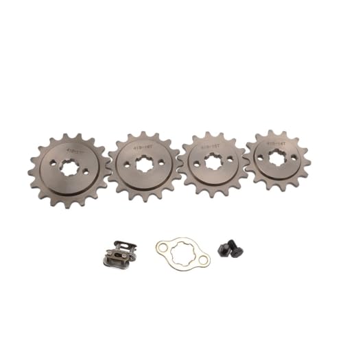 Pignon moteur 415 16T axe 17mm haute résistance pour transmission cyclomoteur