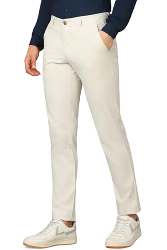 Image of Louis Philippe Men's Slim Fit Mid Rise Trouser