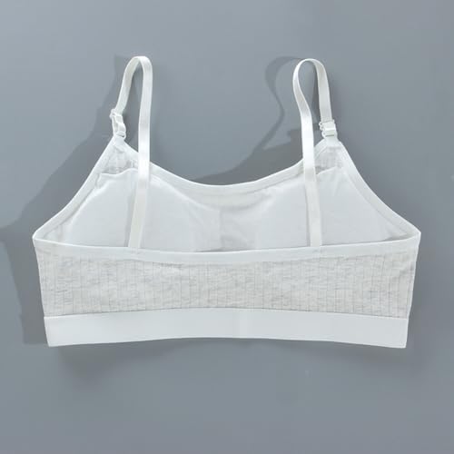Katutude 4 Pack Padded Training Bra for Girls 8-14 Years Old Adjustable Strap Wireless Seamless Cotton Bra Sports Bralettes3