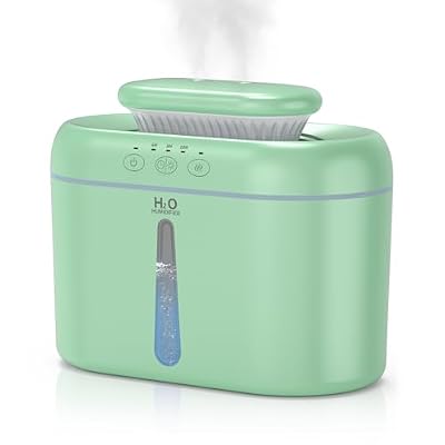 HZD Humidifiers for Bedroom 2L Large Tank for Long Runtime, Gentle Mist 26dB Quiet Runtime Easy to Fill & Clean Can Timed Humidifier for Home, Baby, Nursery, Plants, Night Light (Green)