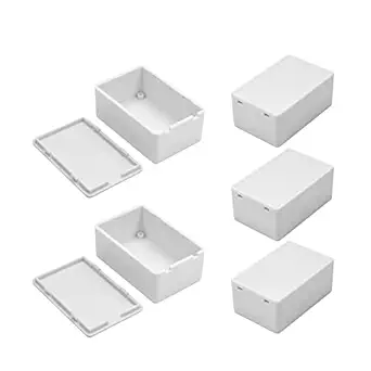 Jutagoss 5pcs Electronic Junction Box, ABS Plastic Electrical Project Box,White Small Enclosure Circuit Board Box 70x46x29.5mm.