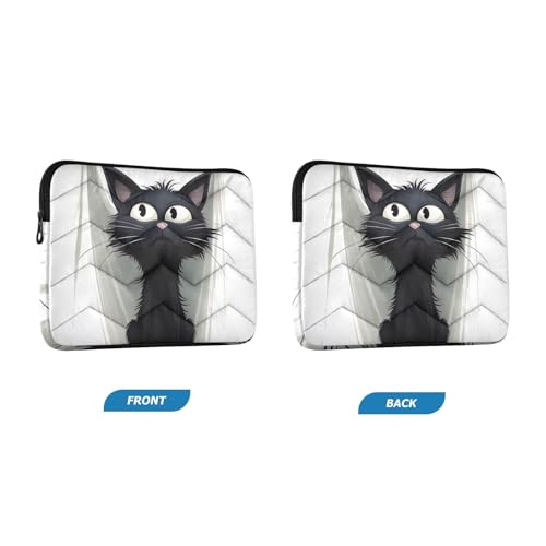 Funda para portátil 13-14 pulgadas impermeable con diseño gato miniatura 2