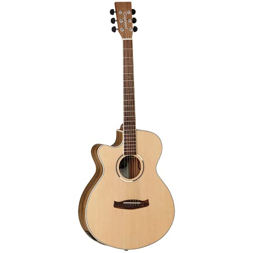 Tanglewood Super Folk Cut DBT SFCE Pacific Walnut Back and Sides Electro-Acoustic Guitar – Left Handed - Les Beatles, Paul McCartney, John Lennon, RIngo Starr, George Harrison Tanglewood Super Folk Cut DBT SFCE Pacific Walnut Back and Sides Electro-Acoustic Guitar - Left Handed