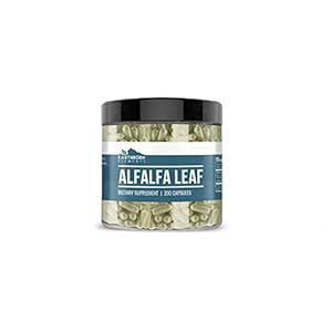 Earthborn Elements Alfalfa Leaf 200 Capsules, Pure & Undiluted, No Additives