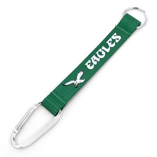 NFL Philadelphia Eagles Green Throwback Carabiner Lanyard Keychain