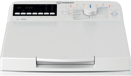 Puncak view of the Indesit BTW7251CFR washing machine control panel