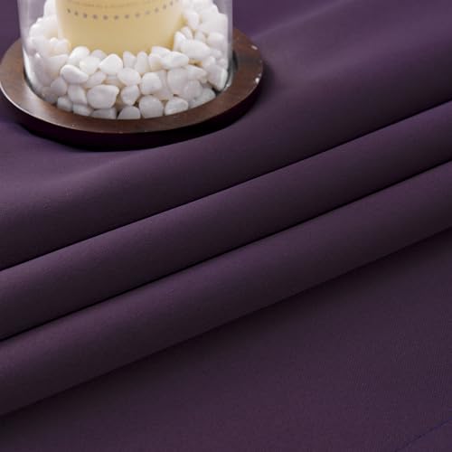 Image of HUTO 108 Inches Long Blackout Bedroom Window Curtains Drapes - Antique Copper Thermal Insulated Privacy Protect Curtains Drpaeries for Living Room, 2 Panels, 52 x 108 Inch, Plum Purple
