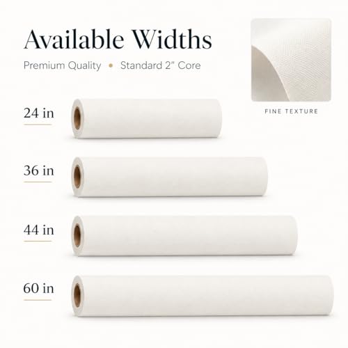 Image of PolyCotton Matte Inkjet Canvas Roll for Wide Format Printers, Quick Dry Cotton Blend Printable Canvas for Fine Art, Photography, Giclee, Gallery Prints and Wall Art Printing.(420gsm, 24 inch x 66')
