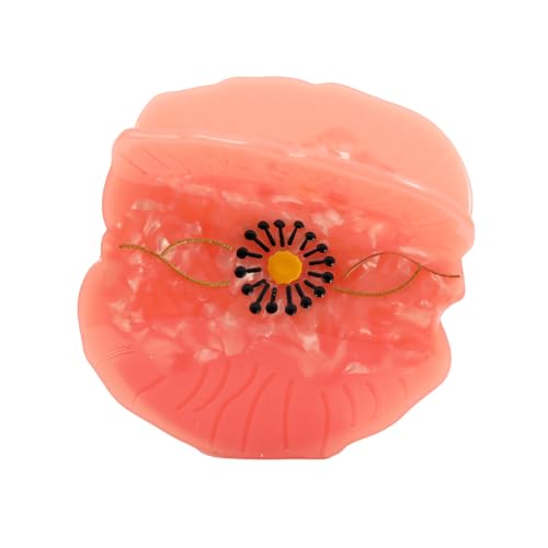 Personalized Nudy Purple Poppy Flower Acetate Hair Claw Clip, 1 Piece