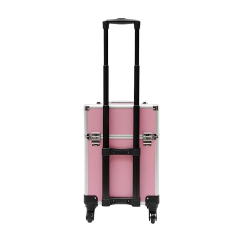 Valises à cosmétiques boîte de train chariot de maquillage extensible à roulettes - 7