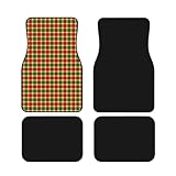 LRMMOTR Clan Gibson Tartan Car Front and Rear Floor Mats, Anti Slip Car Mats,...