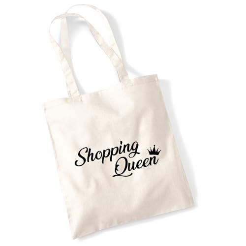 Huuraa Tasche Shopping Queen Geschenk 10 Liter Natural Baumwolle Shopping Queen Accessoire