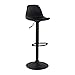 Vaukura Taburete Alto Regulable para Cocina/Bar Tulipa con Asiento Acolchado (Black)