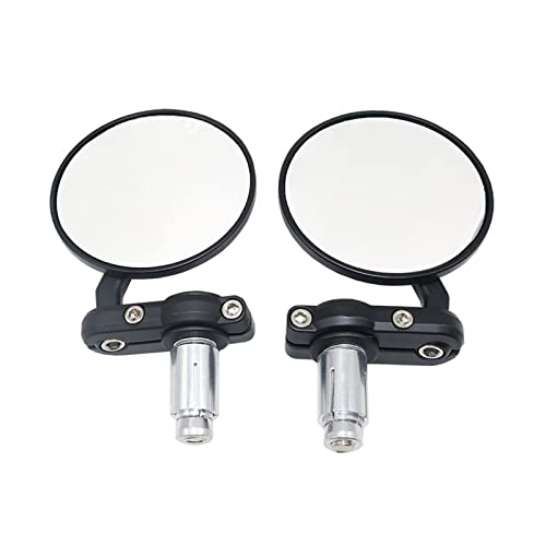 GESMOS Motocicleta Espejo Retrovisor Espejos Laterales Espejo Redondo para Extremo Manillar La Motocicleta Retrovisor Retrovisor Lateral Espejo Convexo para Motocicleta Compatible con Barras Manillar