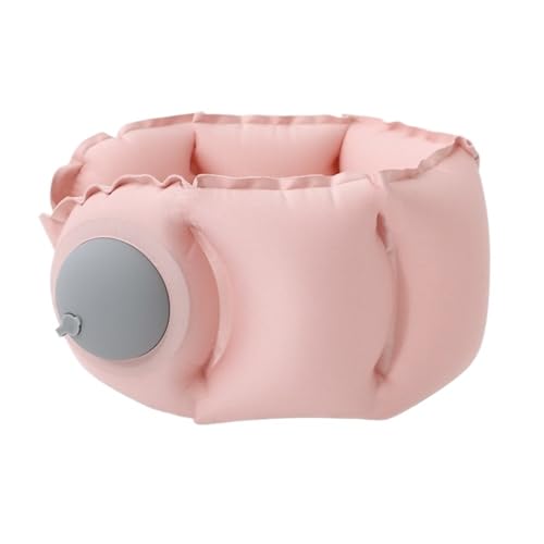 圧縮膨張式U字型インフレータブル枕軽量ネック保護旅行用枕ネックレスト省スペースネックピローオフィス(Pink)