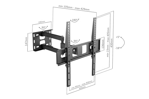 Superior Electronics SUPSTV003 Supporto Tv da Parete Orientabile da 32'' a 55'' - 2