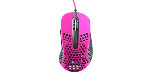 M4 RGB, Mouse da Gaming Cablato Ultra-Leggero, Design Ergonomico per Destrimani, Sensore Pixart 3389, Illuminazione RGB Regolabile, Edizione Rosa