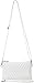 B BRENTANO Vegan Leather Multi-Pocket Crossbody Purse/Clutch with Card Slots, Removable Wristlet & Adjustable Shoulder Strap (Chevron Embroidered White)