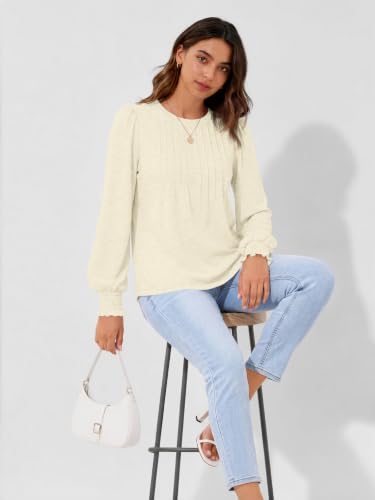 Image of AUTOMET Womens Long Sleeve Shirts Fall Blouses Tops Business Casual Outfits