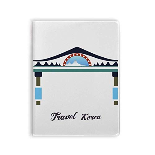 Journal intime souple pour adulte et ado avec illustration d'arche traditionnelle coréenne
