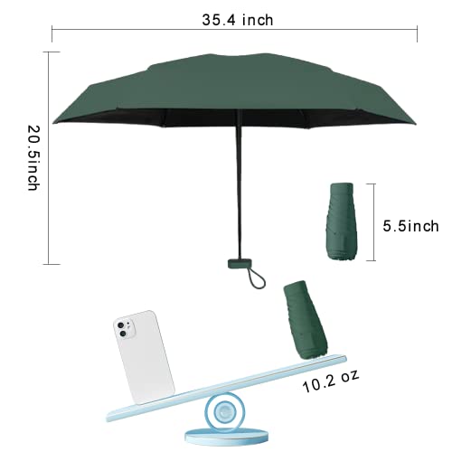 Image of Mini Travel Sun Umbrella for Purse With Case,Small Compact UV Umbrella Protection Sun,Lightweight Portable Parasol Windproof for Women Men Kids