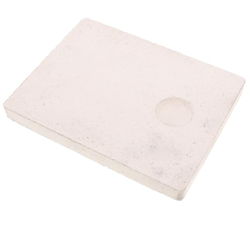 SHINEOFI Materiales refractarios de cuarzo. ladrillos de joyería herramienta de superficie de trabajo suministros para hacer joyas accesorios de soldadura herramientas White