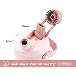 26 oz Insulated Water Bottle with 2-in-1 Straw and Spout Lid, Keep Cold 24H, Leak-Proof, Fits in Car Cup Holder, Stainless Steel Water Bottle for Sports, Travel, and School (Cotton Candy) - Image 5