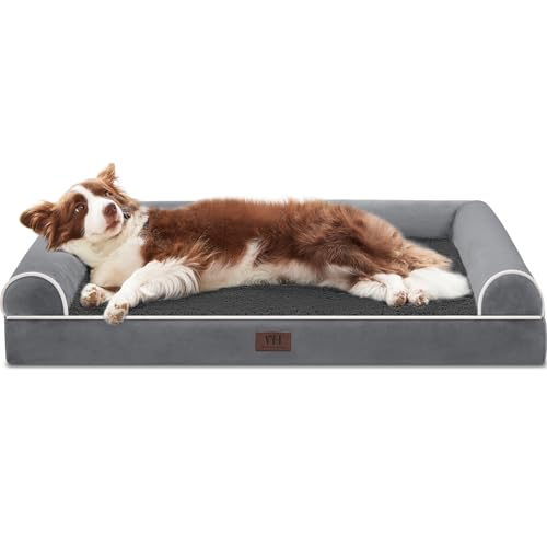 WESTERN HOME Orthopedic Dog Beds for Large Dogs, Foam Pet Sofa wi...