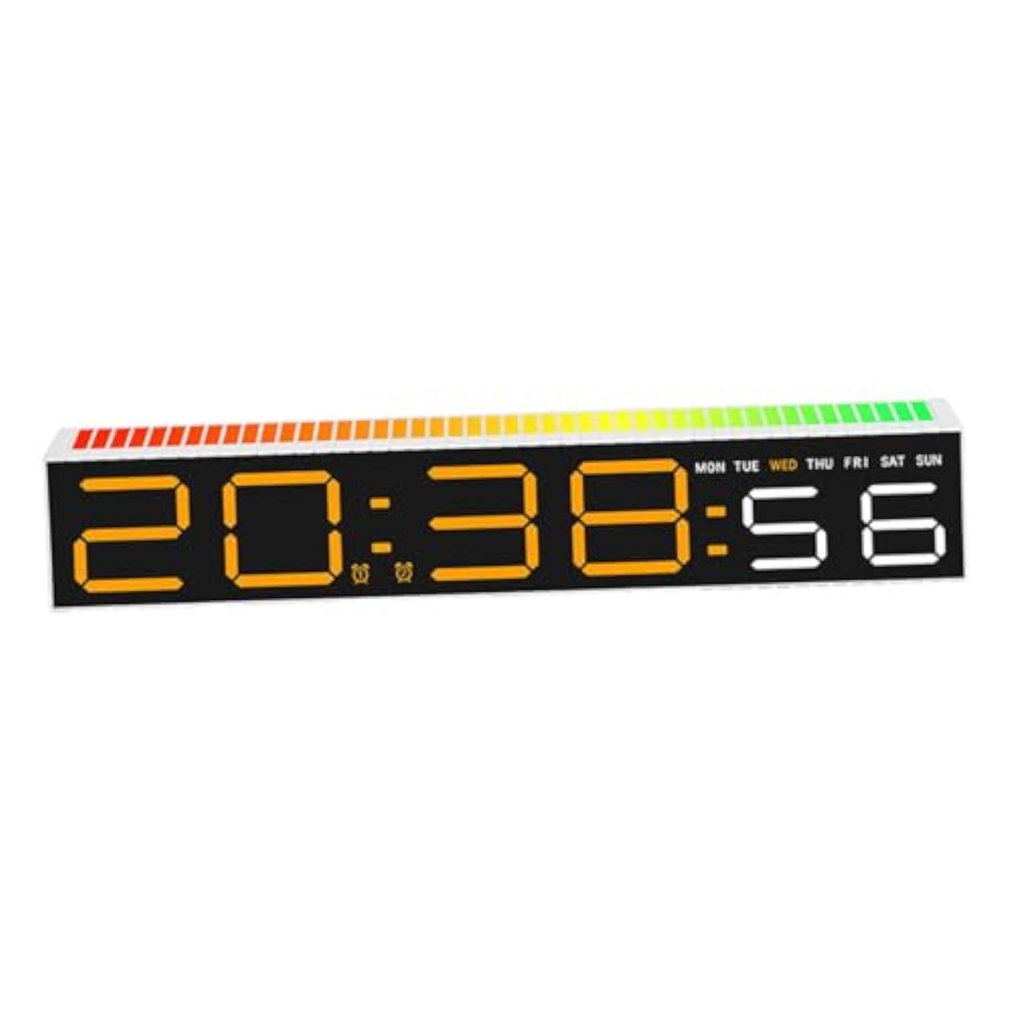 Digital Clock with 9 Interchangeable Colors, Gift for Musicians