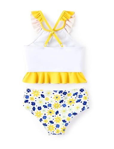 Image of Disney Elsa Princess Toddler Girls Two Piece Tankini Top and Bow Tie Bikini Bottom Beach Swimsuit Set