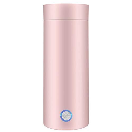 ZKHD Mini hervidor de agua portátil de viaje, cuenco de agua, agua de cocción rápida, adecuado para el dormitorio familiar, calefactor eléctrico automático, agua caliente, rosa, taza eléctrica