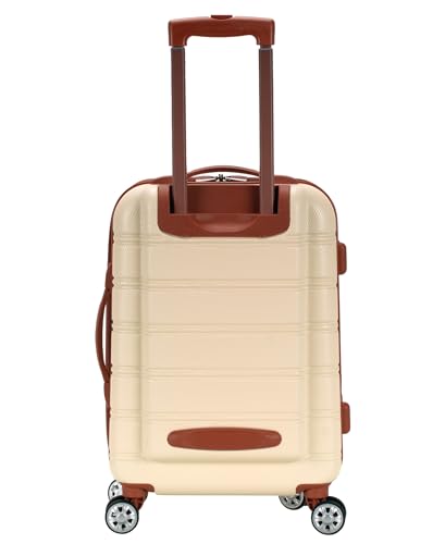 Image of Rockland Melbourne Hardside Expandable Spinner Wheel Luggage, Carry-On 20 inch, White
